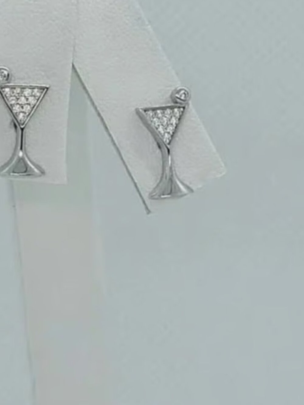 Brand New Sterling Silver 925 Martini Glass Design Earrings - Picture 5 of 5